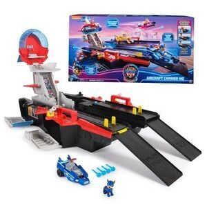 Paw Patrol Aircraft Carrier HQ Playset - Red, Blue, Black
